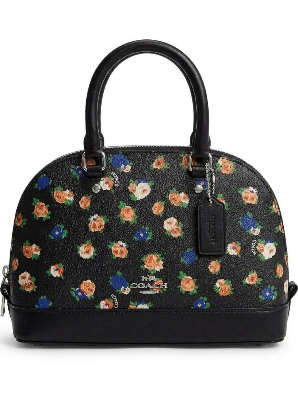 Coach Mini Sierra Satchel In Tea Rose Floral Print W/Removable Crossbody Strap